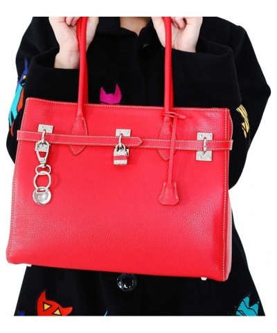 Luxury Handbags for Women | 100% Genuine Italian Calf Leather | Limited Edition Robin Handbag Red $161.50 Handbags