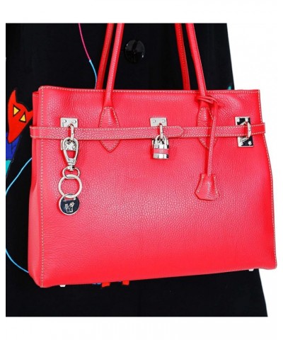 Luxury Handbags for Women | 100% Genuine Italian Calf Leather | Limited Edition Robin Handbag Red $161.50 Handbags