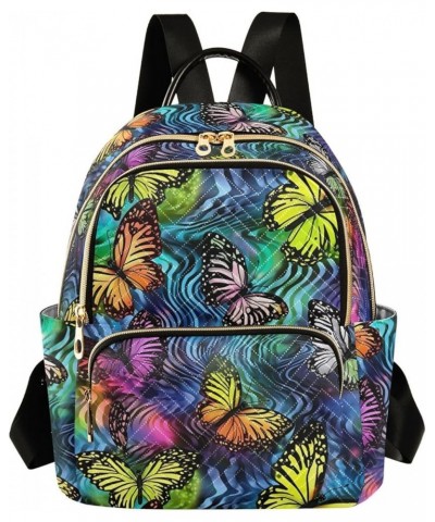 Butterfly Tie Dye Backpack for Women Fashion Shoulder Bags Small Casual Daypack Travel Bag S 202a2118 S(10.23"x5.11"x12.59") ...