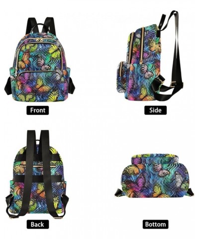 Butterfly Tie Dye Backpack for Women Fashion Shoulder Bags Small Casual Daypack Travel Bag S 202a2118 S(10.23"x5.11"x12.59") ...