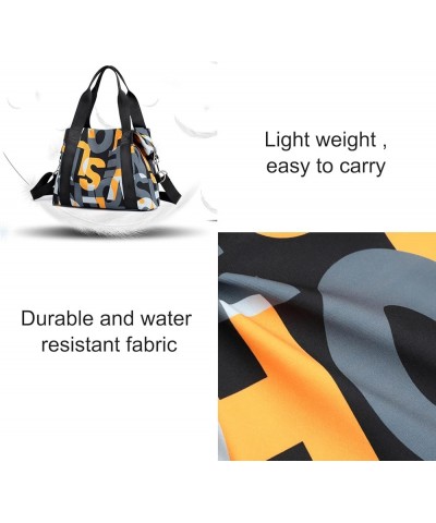 Large Capacity Women Shoulder Bag Letter Patterns Crossbody Bag Yellow $13.24 Shoulder Bags