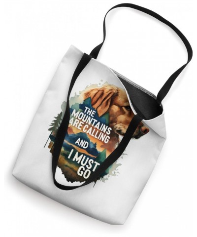 Golden Retriever Mountain Quote - Cozy Dog Lover Design Tote Bag $9.20 Totes