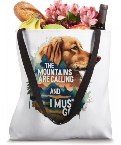 Golden Retriever Mountain Quote - Cozy Dog Lover Design Tote Bag $9.20 Totes