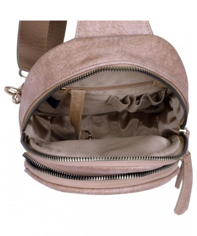 Julia Buxton Sling Bag-Vegan Leather Sand $24.29 Crossbody Bags