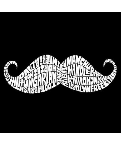 Large Word Art Tote Bag - Ways to Style a Moustache - Black $9.89 Totes