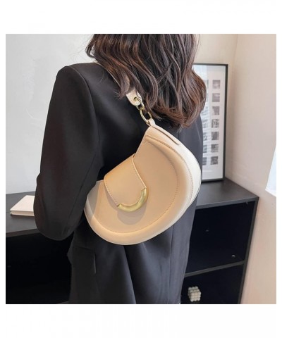 Women Fashion Crossbody Bags Leather Purse and Handbag Everyday Casual Shoulder Bag Tote Small Crescent Bag White $14.52 Cros...