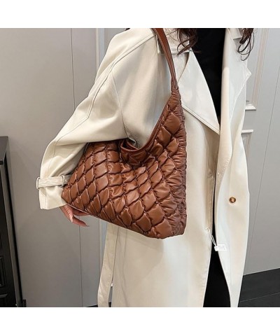 Quilted Tote Bag for Women Soft Vegan Leather Hobo Bag Shoulder Bags Large Padding Shoulder Bag Underarm Bag Cloud Handbags B...