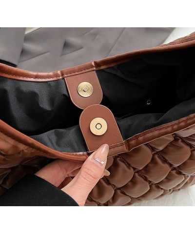 Quilted Tote Bag for Women Soft Vegan Leather Hobo Bag Shoulder Bags Large Padding Shoulder Bag Underarm Bag Cloud Handbags B...