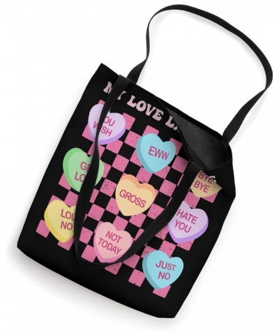 My Love Language Couple Valentine's Day Heart Candy Groovy Tote Bag $13.51 Totes