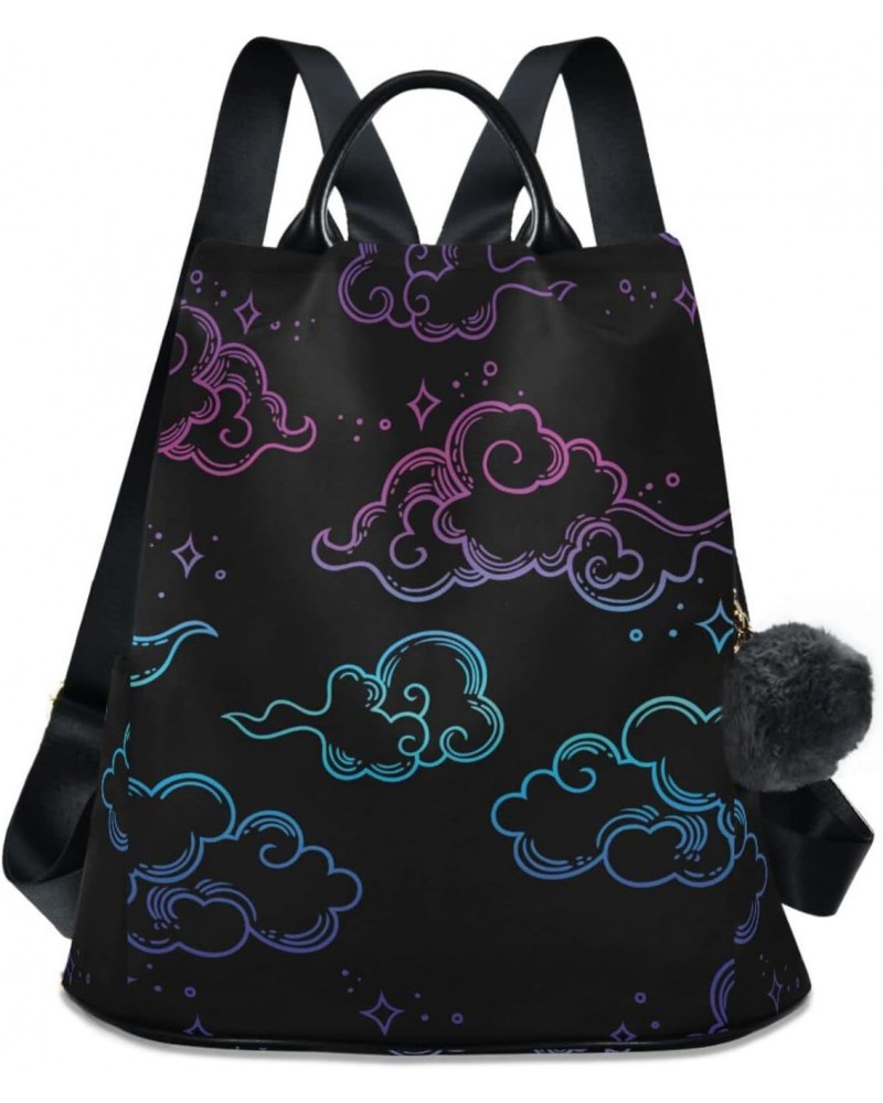 Space Galaxy Colored Clouds Backpack Purse for Women Anti-theft Fashion Ladies Back Pack Casual Travel Bag $20.39 Backpacks