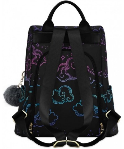 Space Galaxy Colored Clouds Backpack Purse for Women Anti-theft Fashion Ladies Back Pack Casual Travel Bag $20.39 Backpacks