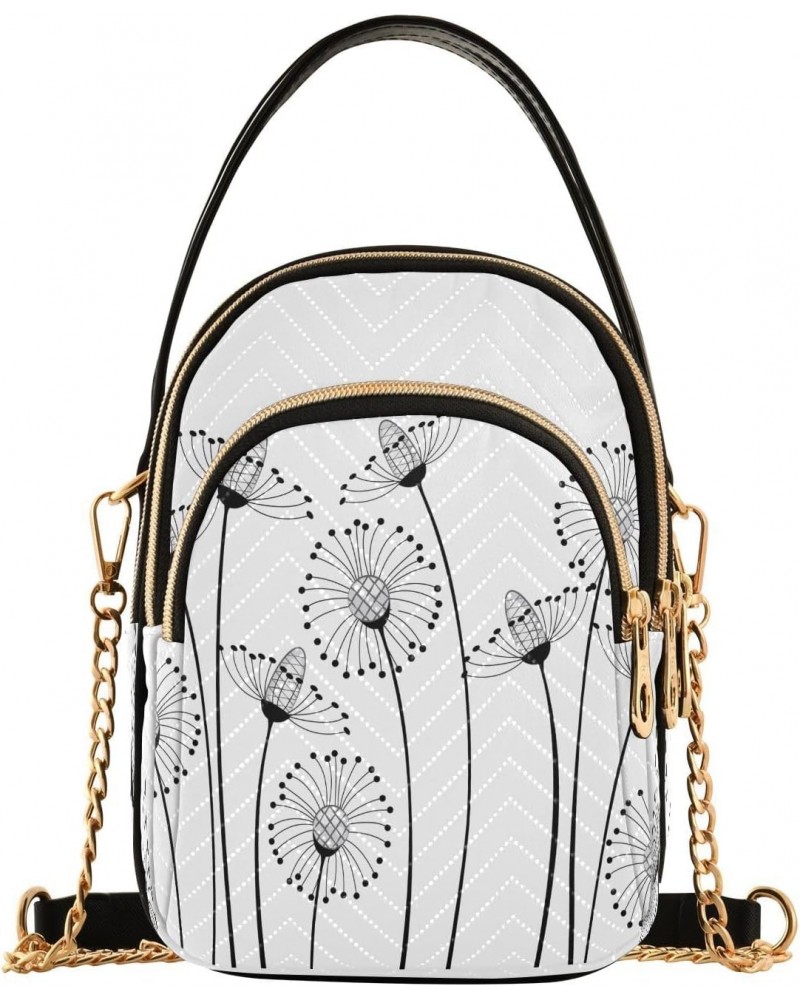 Crossbody Bags Crossbody Purse Chest Bag Sketch Dandelion for Women Trendy $15.38 Shoulder Bags