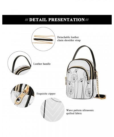 Crossbody Bags Crossbody Purse Chest Bag Sketch Dandelion for Women Trendy $15.38 Shoulder Bags