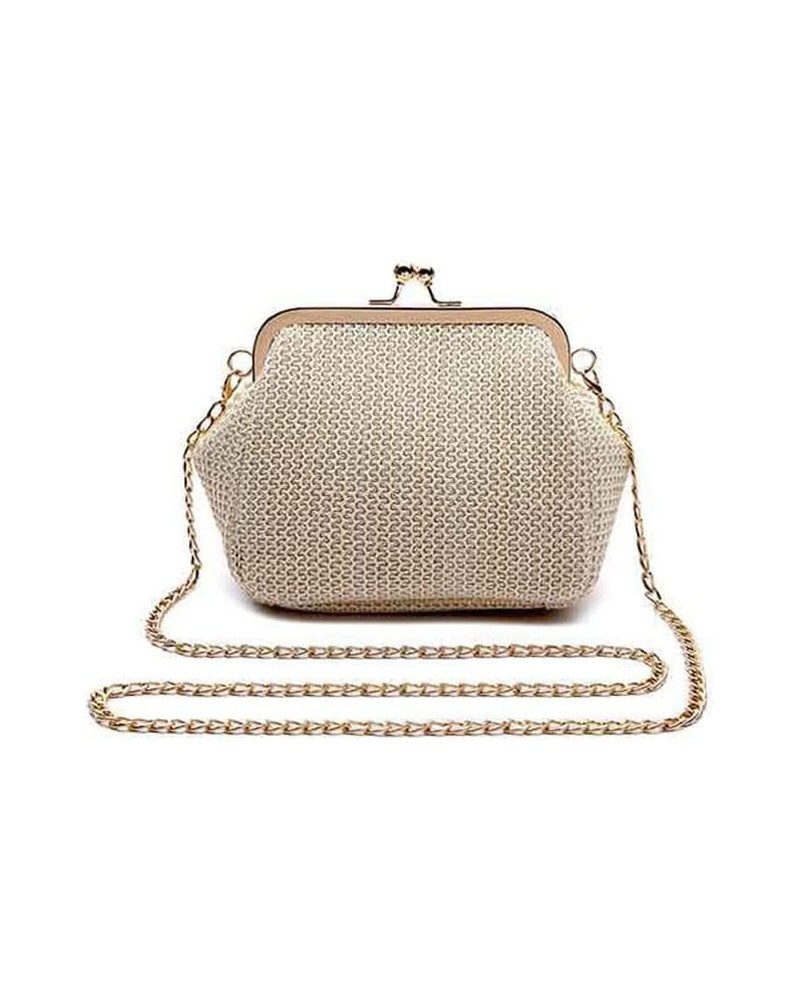 Women's Kiss Lock Shoulder Bag Evening Cluth Bag Retro Handbag Crossbody Purse for Party Casual Commuter Bag Apricot $15.11 E...