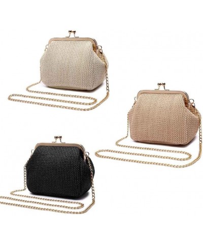 Women's Kiss Lock Shoulder Bag Evening Cluth Bag Retro Handbag Crossbody Purse for Party Casual Commuter Bag Apricot $15.11 E...