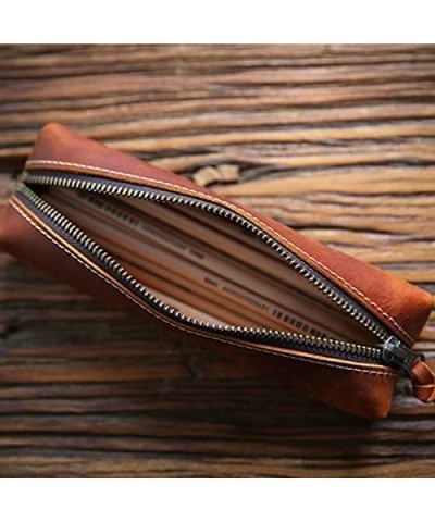 Wallet Accessories， Handmade Genuine Leather Pen Bag，Leather Pencil Bag Holder Case，Vintage Retro Style Accessories， DIY Hand...