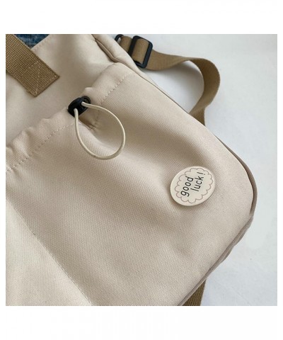 Women Men Canvas Bag Y2K Large Trendy Shoulder Bag Purse Stylish Handbag Purse A-khaki $14.75 Totes