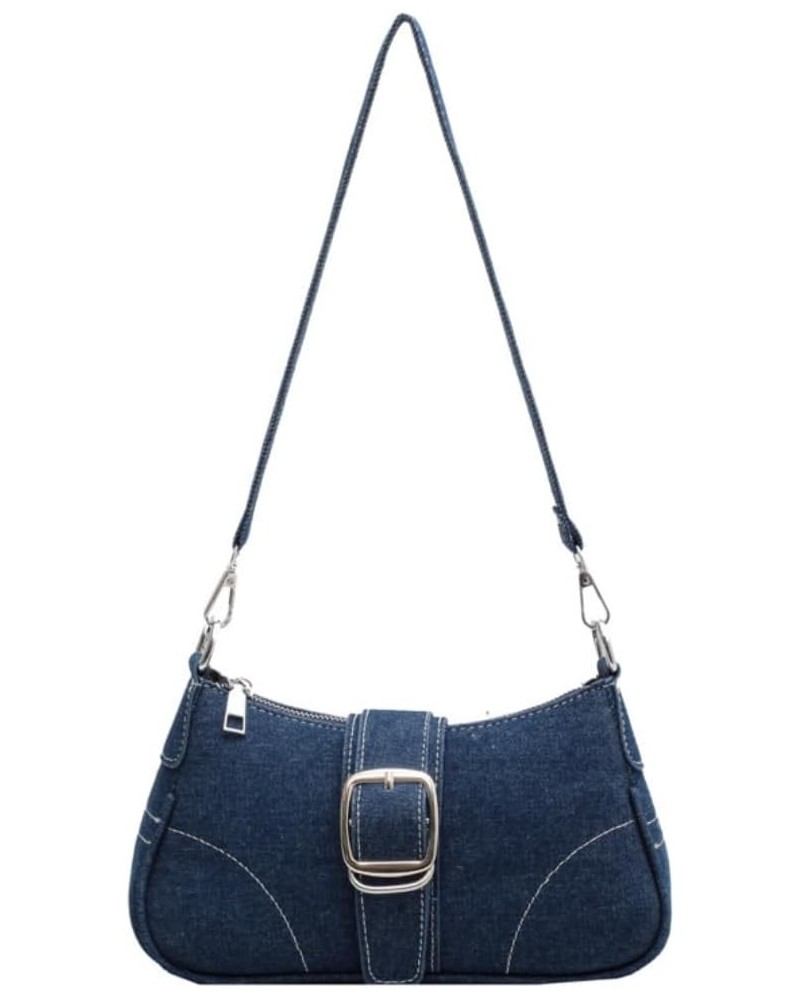 Denim Shoulder Bag Denim Purses and Handbags for Women Jean Bag Y2k Purse Small Denim Purse Jeans Bag Dark Blue $15.11 Should...