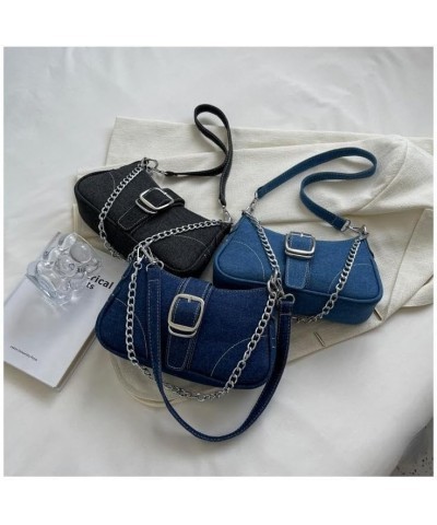 Denim Shoulder Bag Denim Purses and Handbags for Women Jean Bag Y2k Purse Small Denim Purse Jeans Bag Dark Blue $15.11 Should...