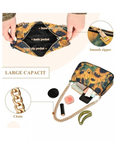 Sunflower Shoulder Bag for Women Shoulder Handbags with Zipper Closure Small Clutch Purses Handbag Crossbody Bags for Women $...