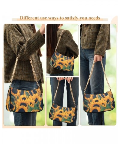 Sunflower Shoulder Bag for Women Shoulder Handbags with Zipper Closure Small Clutch Purses Handbag Crossbody Bags for Women $...