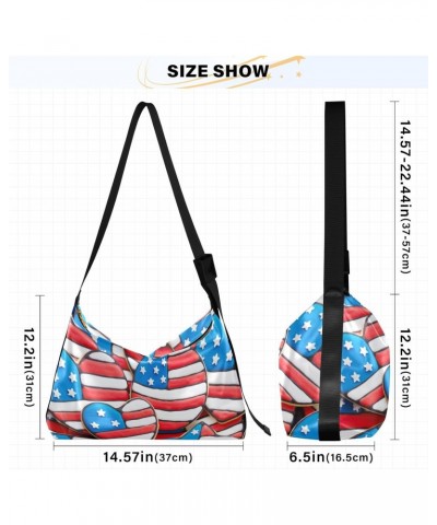 Cookies Patriotic Womens Shoulder Bag Hobo Crossbody Leather Casual Tote Bag for Women Large July 4th Handbag Shopping Bag $1...