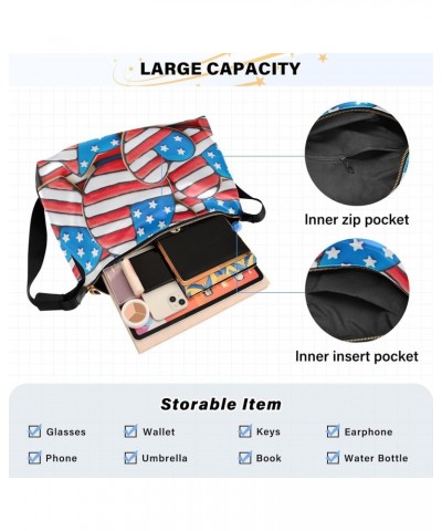 Cookies Patriotic Womens Shoulder Bag Hobo Crossbody Leather Casual Tote Bag for Women Large July 4th Handbag Shopping Bag $1...