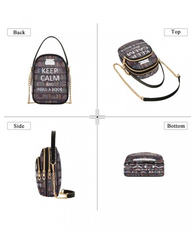 Quotes Bookshelf Vintage Small Chain Crossbody Travel Bag Handbag Cell Phone Purse for Women $10.78 Crossbody Bags