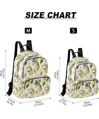 Lemon and Butterflies Vintage Fashion Backpack Purse Ladies Fashion Rucksack Travel Shoulder Bag Casual Daily Backpack Small ...