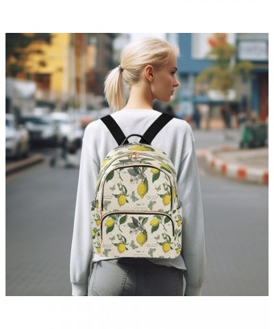 Lemon and Butterflies Vintage Fashion Backpack Purse Ladies Fashion Rucksack Travel Shoulder Bag Casual Daily Backpack Small ...