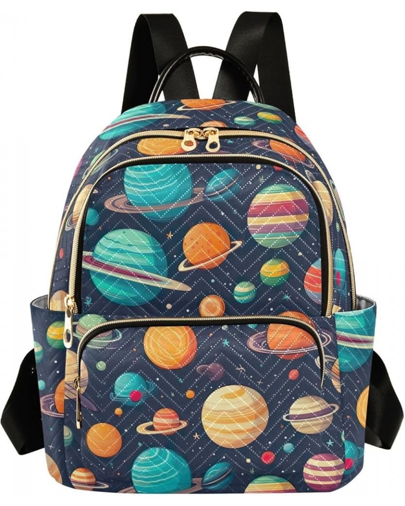 Space Planet Galaxy Backpack Purse for Women Small Travel Bag Fashion Daypack M 202a0412 S(10.23"x5.11"x12.59") 202a0412 $20....