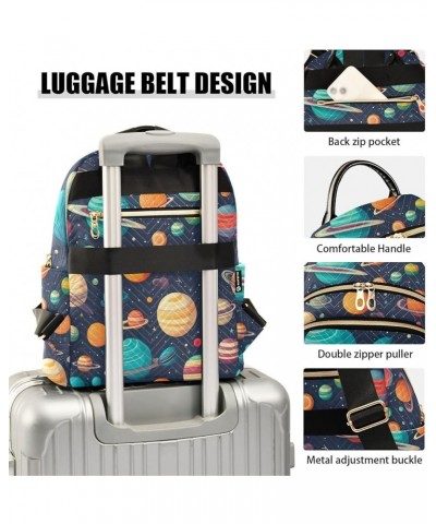 Space Planet Galaxy Backpack Purse for Women Small Travel Bag Fashion Daypack M 202a0412 S(10.23"x5.11"x12.59") 202a0412 $20....