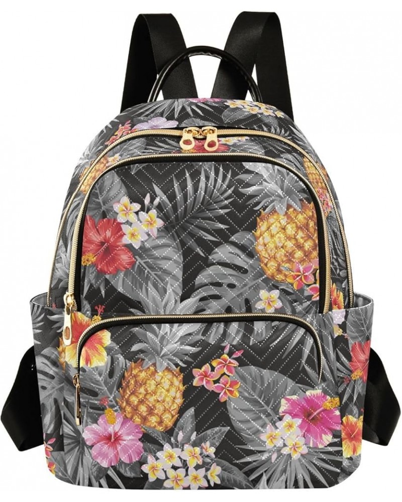 Pineapple Flowers Backpack Purse for Women Ladies Fashion Travel MiniShoulder Bags Sports Hiking Ladies Daypack,M Small $16.8...