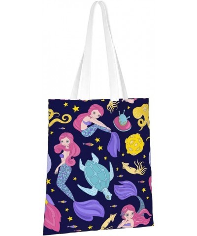 Mermaids Single Shoulder Fashion Canvas Tote Shopping Bags Handbags For Men And Women Mermaids6 $11.13 Totes