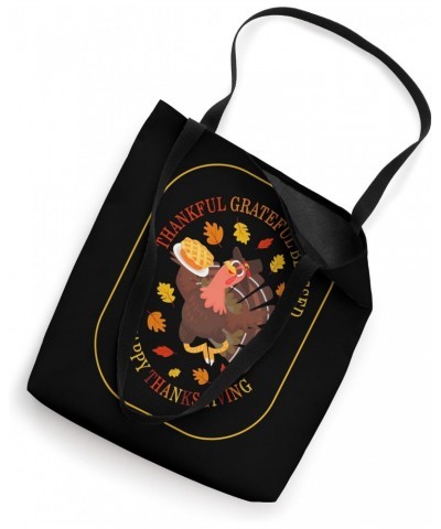 Thanksgiving Thankful Grateful Blessed Happy Thanksgiving Fo Tote Bag $13.19 Totes