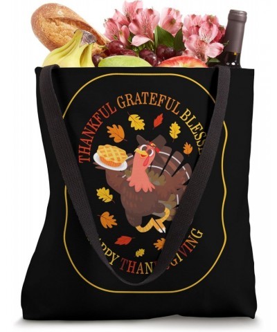 Thanksgiving Thankful Grateful Blessed Happy Thanksgiving Fo Tote Bag $13.19 Totes