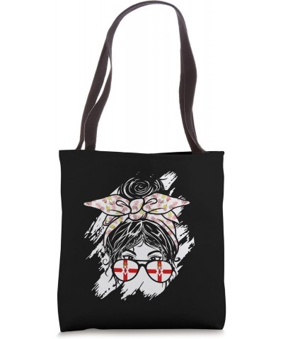 Northern Ireland Messy Bun Hair Northern Irish Flag Glasses Tote Bag $10.51 Totes