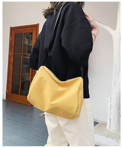 Canvas Crossbody Bags for Women Medium Size Shoulder Bag Cute Fashion Tote Purse Lightweight Travel Shopper Hobo Bag Yellow $...