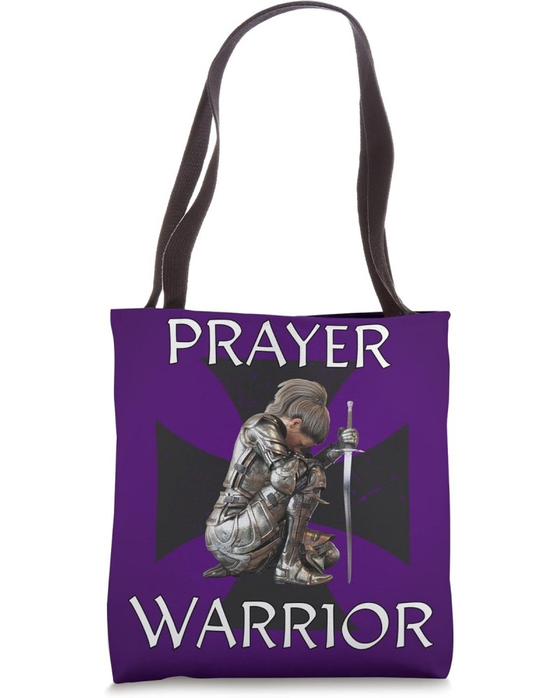 Purple Christian Tote Bags Religious Gifts Prayer Warrior Tote Bag $12.86 Totes