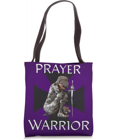 Purple Christian Tote Bags Religious Gifts Prayer Warrior Tote Bag $12.86 Totes