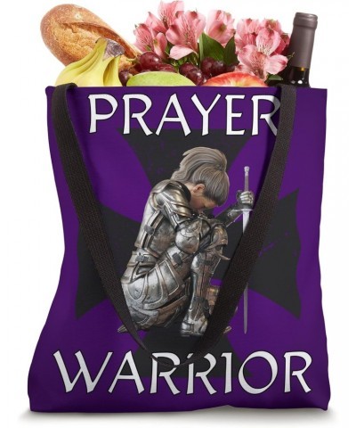 Purple Christian Tote Bags Religious Gifts Prayer Warrior Tote Bag $12.86 Totes