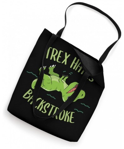 T-Rex hates backstroke funny trex Swimmer Swim swimming Tote Bag $13.74 Totes