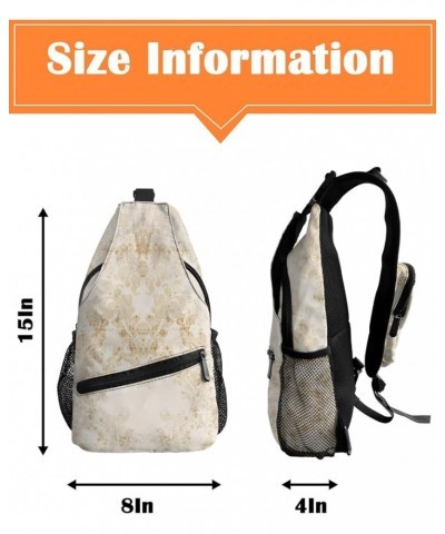 Sling Bag Crossbody Bag for Women Men Yellow Gray Flower Hydrangea Waterproof Hiking Backpack Lightweight Chest Shoulder Bag ...