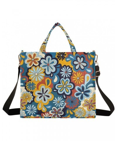 Women Retro Flowers Corduroy Tote Bag Casual Handbags Fashion Shoulder Hobo bag $10.04 Totes