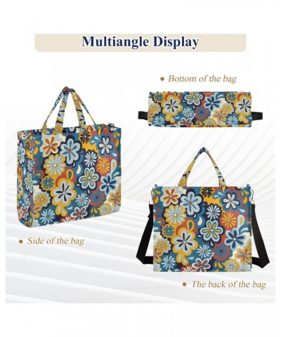 Women Retro Flowers Corduroy Tote Bag Casual Handbags Fashion Shoulder Hobo bag $10.04 Totes