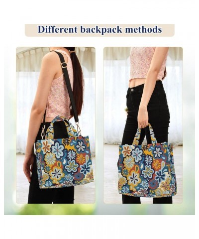 Women Retro Flowers Corduroy Tote Bag Casual Handbags Fashion Shoulder Hobo bag $10.04 Totes