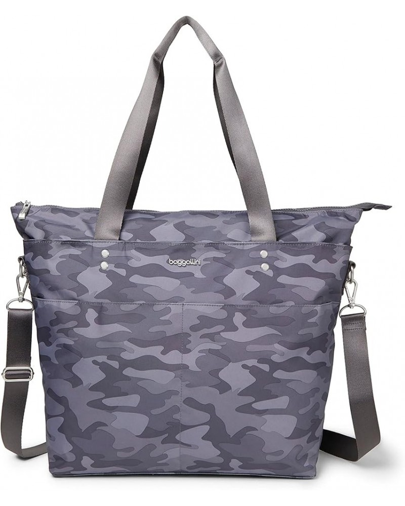 Carryall Tote Bag - Crossbody Tote Bag for Women Dark Grey Camo - Medium $41.25 Totes