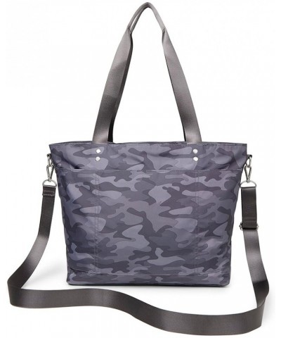 Carryall Tote Bag - Crossbody Tote Bag for Women Dark Grey Camo - Medium $41.25 Totes