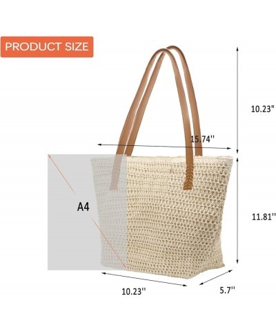 Straw Beach Bag The Tote Bag for Women Extra Large Beach Raffia Bag Straw Purses Rattan Wicker Purse Beach Woven Bag Beige $1...