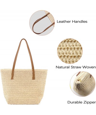 Straw Beach Bag The Tote Bag for Women Extra Large Beach Raffia Bag Straw Purses Rattan Wicker Purse Beach Woven Bag Beige $1...